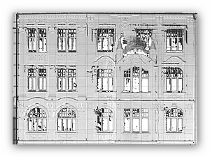 Orthofoto einer Fassade