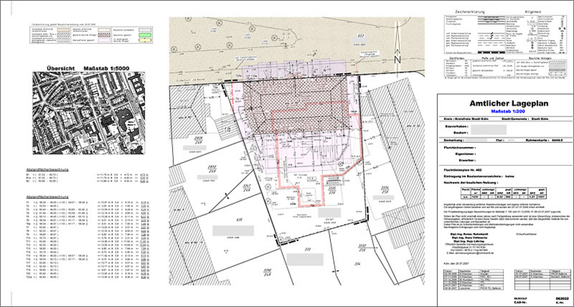 Amtlicher Lageplan Vermessung RLS